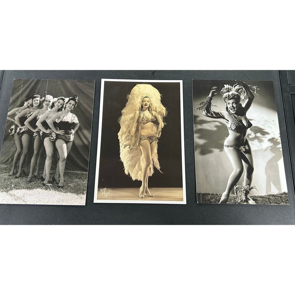 5 Burlesque Postcards in Black and White Burlesque Hall Of Fame (New)